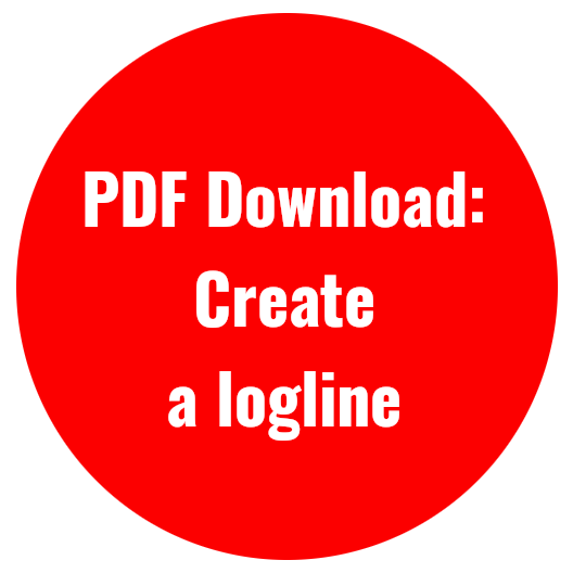 Circle containing the words PDF Download: Create a logline